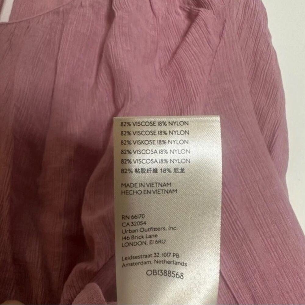 Free People Daia Dusty pink v-neck ruffle bell sleeve blouse Women’s Size M NWT - Picture 8 of 15